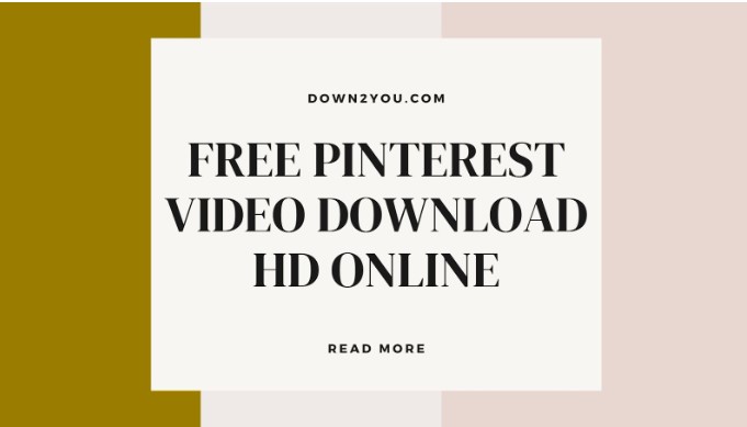 Free Pinterest Video Downloader HD Online by Down2You